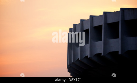 Zoom in at the Yoyogi National Gymnasium in the evening, Tokyo Stock Photo