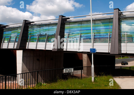 Interchange footbridge, Wolverhampton, West Midlands, UK Stock Photo