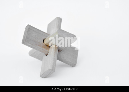 Wooden puzzle Stock Photo