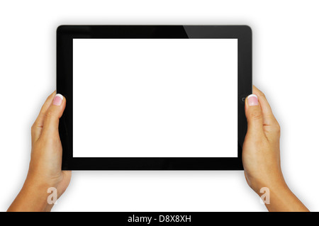 iPad with blank screen Stock Photo