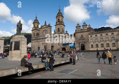 The Catedral and Capilla del Sagrario, Plaza Bolivar, La Candelaria, Bogota, Colombia Stock Photo