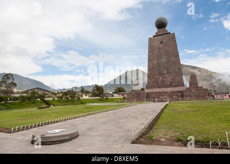 Mitad del Mundo, Monument, Marking the Equatorial Line, Near Quito, Ecuador Stock Photo