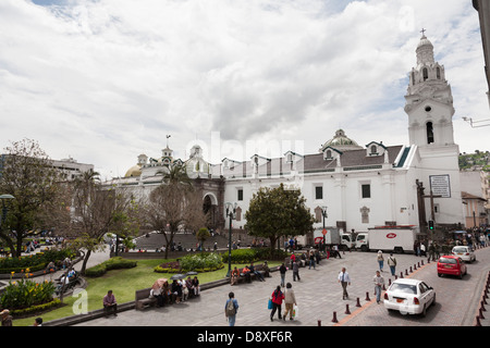 Catedral, Plaza de la Independencia, Quito, Old City, Ecuador Stock Photo