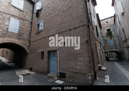 A corner in the former Jewish ghetto of the southern French town of Pezenas. Stock Photo