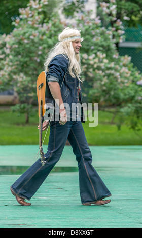 MOSCOW, RUSSIA - Retro festival 'Days of history' in Hermitage Garden. Moscow, May 26, 2013 Stock Photo