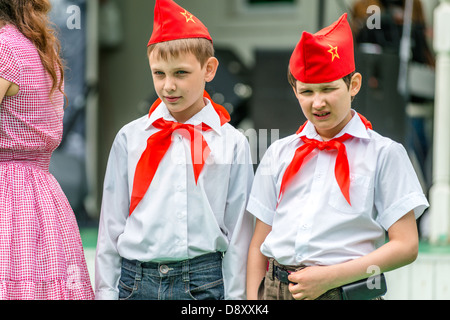 MOSCOW, RUSSIA - Retro festival 'Days of history' in Hermitage Garden. Moscow, May 26, 2013 Stock Photo