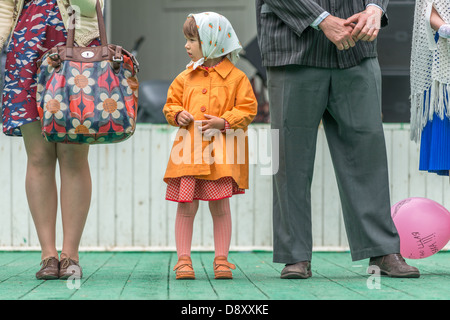 MOSCOW, RUSSIA - Retro festival 'Days of history' in Hermitage Garden. Moscow, May 26, 2013 Stock Photo