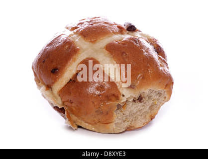 Hot cross bun studio cutout Stock Photo