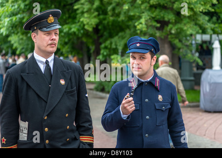 MOSCOW, RUSSIA - Retro festival 'Days of history' in Hermitage Garden. Moscow, May 26, 2013 Stock Photo