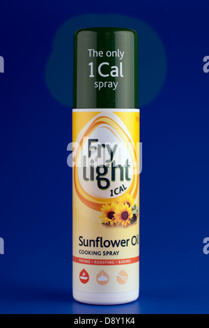 Fry light one cal calorie sunflower oil frying spray container Stock Photo