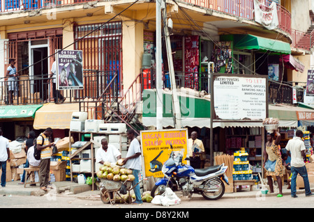 street scene, downtown accra, ghana, africa Stock Photo