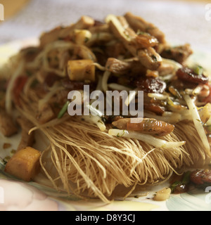 Mee Krob; Thai crispy noodle stir fry Stock Photo