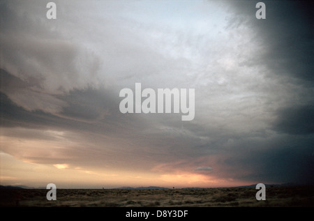 Cloudy sky in sunset. Stock Photo