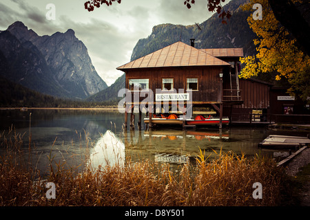 Lago di Dobiacco, Toblacher See inDolomite Alps, Italy, Europe Stock Photo