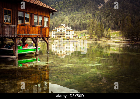 Lago di Dobiacco, Toblacher See inDolomite Alps, Italy, Europe Stock Photo