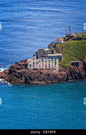 Fort Amherst Lighthouse, on the south side of St. John's Harbour, Newfoundland and Labrador, Canada. Stock Photo