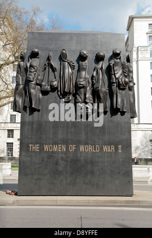 The 'Women of World War II' Memorial in Whitehall, London. Stock Photo