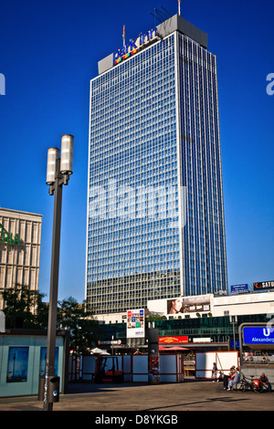 View of Park Inn by Radisson Hotel Alexanderplatz, Berlin Stock Photo