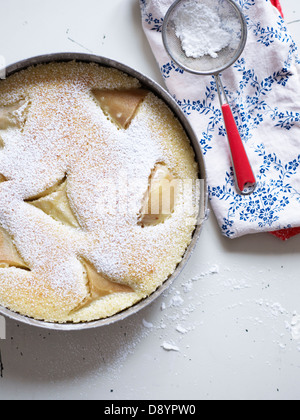 Overhead view of traditional apple pie Stock Photo