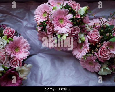 Three bridal or bridesmaid bouquets. Stock Photo