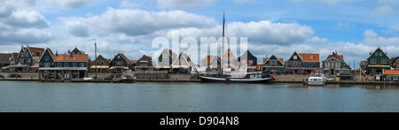 Netherlands, Volendam, harbour panoramic Stock Photo