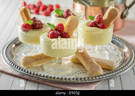 Zabaglione Marsala wine and egg dessert Stock Photo