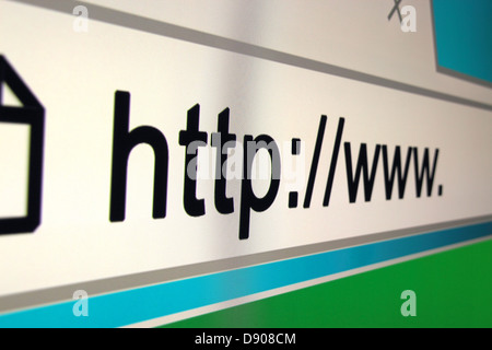 http www browser bar, Internet address Stock Photo