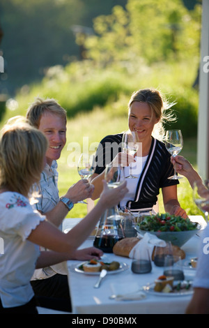 Midsummer party, Fejan, Stockholm archipelago, Sweden.
