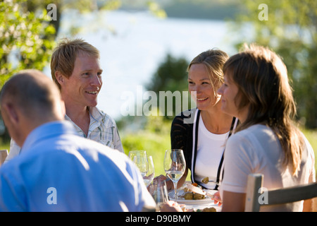Midsummer party, Fejan, Stockholm archipelago, Sweden.