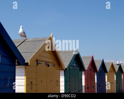 Beach huts, Dawlish Warren, Devon, UK Stock Photo