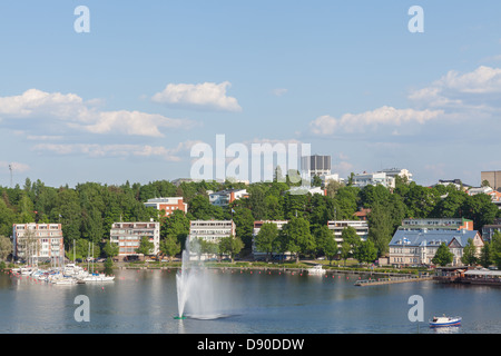 Lake view of Lappeenranta Stock Photo