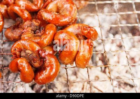 Notrhern Thai Spicy Sausage Stock Photo