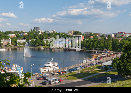 Lake view of Lappeenranta Stock Photo