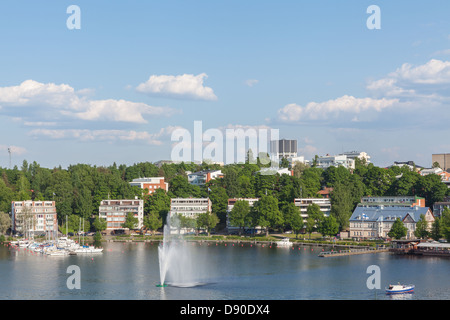 Lake view of Lappeenranta Stock Photo