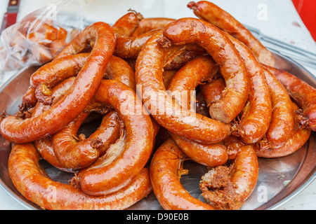 Notrhern Thai Spicy Sausage Stock Photo