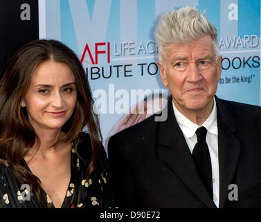 June 06, 2013 - Hollywood, California, US - DAVID LYNCH and EMILY STOFLE arrive for the American Film Institute Tribute to Mel Brooks at its Life Achievement Award Gala.(Credit Image: © Brian Cahn/ZUMAPRESS.com) Stock Photo