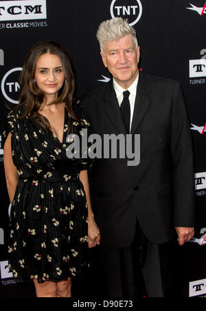 June 06, 2013 - Hollywood, California, US - DAVID LYNCH and EMILY STOFLE arrive for the American Film Institute Tribute to Mel Brooks at its Life Achievement Award Gala.(Credit Image: © Brian Cahn/ZUMAPRESS.com) Stock Photo