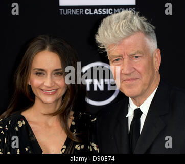 June 06, 2013 - Hollywood, California, US - DAVID LYNCH and EMILY STOFLE arrive for the American Film Institute Tribute to Mel Brooks at its Life Achievement Award Gala.(Credit Image: © Brian Cahn/ZUMAPRESS.com) Stock Photo