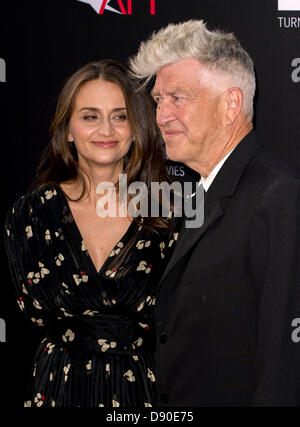 June 06, 2013 - Hollywood, California, US - DAVID LYNCH and EMILY STOFLE arrive for the American Film Institute Tribute to Mel Brooks at its Life Achievement Award Gala.(Credit Image: © Brian Cahn/ZUMAPRESS.com) Stock Photo