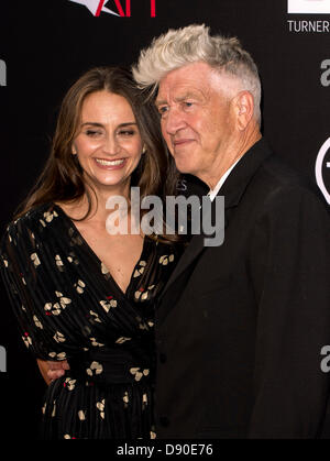 June 06, 2013 - Hollywood, California, US - DAVID LYNCH and EMILY STOFLE arrive for the American Film Institute Tribute to Mel Brooks at its Life Achievement Award Gala.(Credit Image: © Brian Cahn/ZUMAPRESS.com) Stock Photo