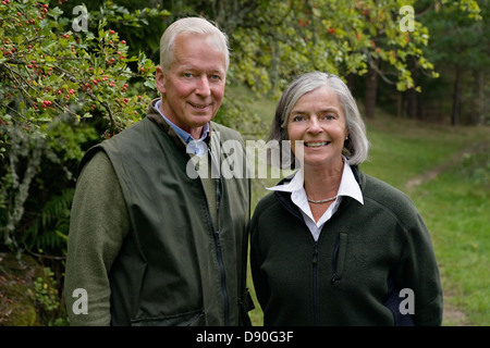 Senior couple smiling, portrait Stock Photo
