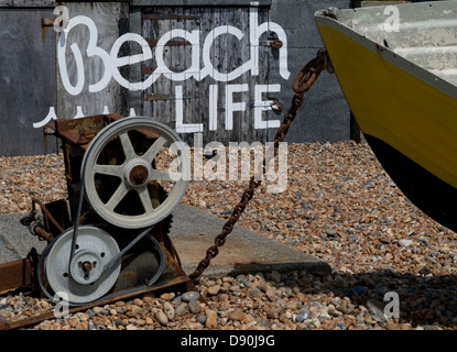 Beach Life: sign on Brighton beach Stock Photo