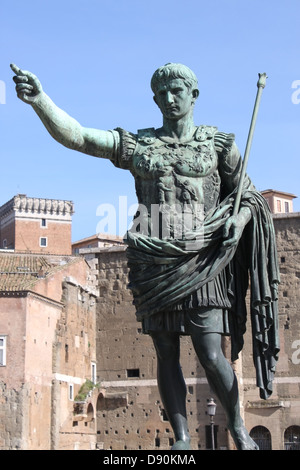 Statue of emperor Augustus in Rome, Italy Stock Photo