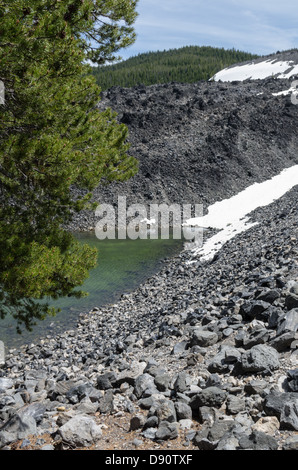 Lava beds at Newberry National Volcanic Monument.  Eastern Oregon, USA Stock Photo