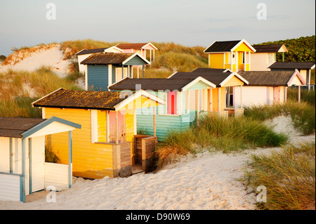 Colorful bathing huts Stock Photo