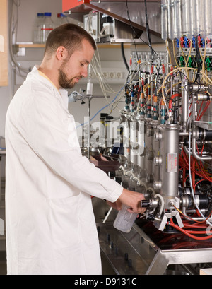 Researcher in laboratory Stock Photo