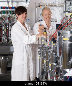 Researchers in laboratory Stock Photo