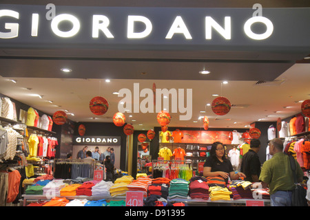 Singapore,City Square mall,for sale,retail product products display sale,front,entrance,clothing,apparel,Giordano,fashion,trendy,luxury,visitors trave Stock Photo