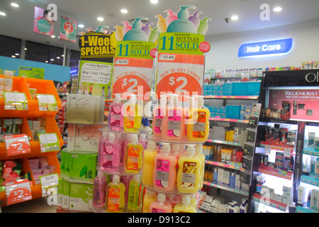 Singapore,City Square mall,for sale,retail product products display sale,store,Watsons,pharmacy,drugstore,soap,interior inside,visitors travel traveli Stock Photo