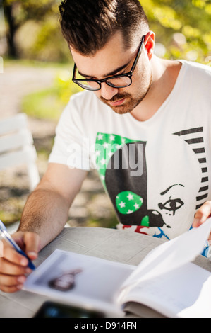 Man studying Stock Photo